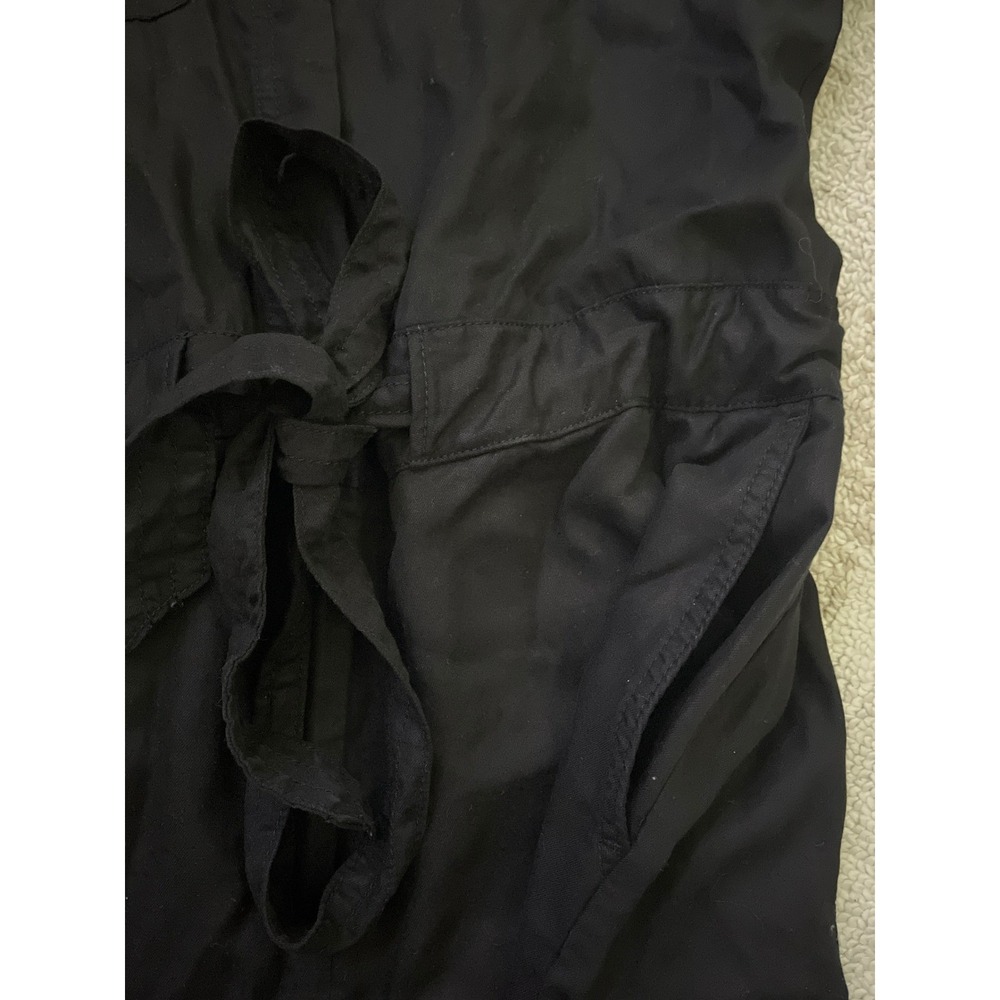 Banana Republic Women Black Utility Romper Long Sleeve Drawstring Waist Size 4 - Picture 5 of 8